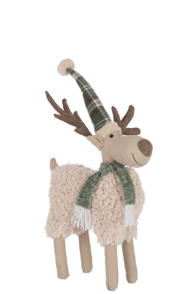 Élan foulard polyester blanc cassé/vert large