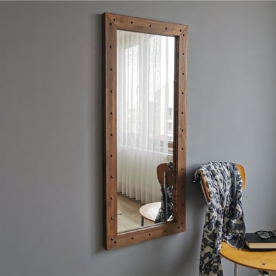Miroir Locelso | 100% Pin | Fixation murale | Noyer Miroir Locelso | 100% Pin | Fixation murale | Noyer