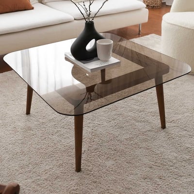 Smart Table basse | VERRE TREMPÉ | Bronze