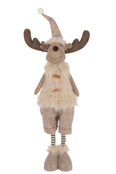 Élan fourrure téléscopique polyester écru