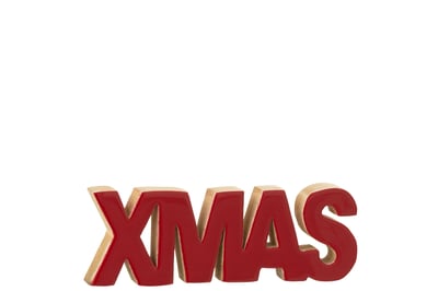 Xmas brillant bois de manguier rouge noël/naturel