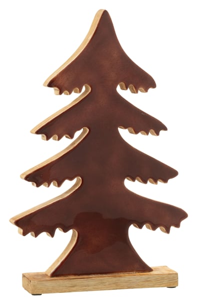 Pin sur base bois de manguier naturel/marron large