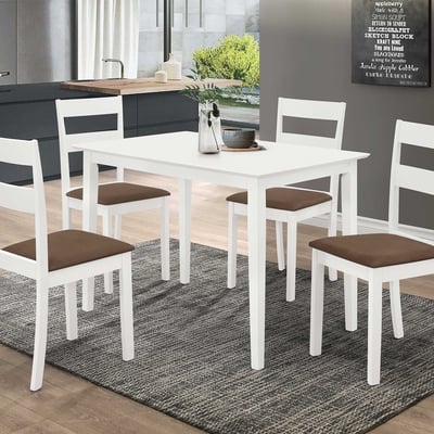 Table et 4 chaises Damir - blanc