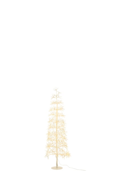 Arbre led lumières blanc chaud fer blanc medium