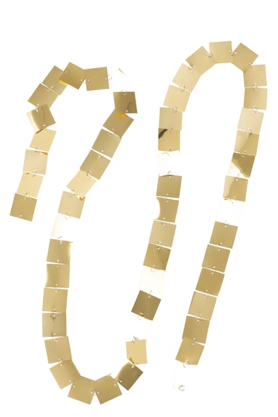 Guirlande  carré pvc doré