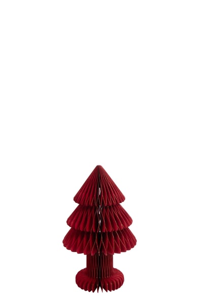 Sapin de noël pliable papier rouge noël medium