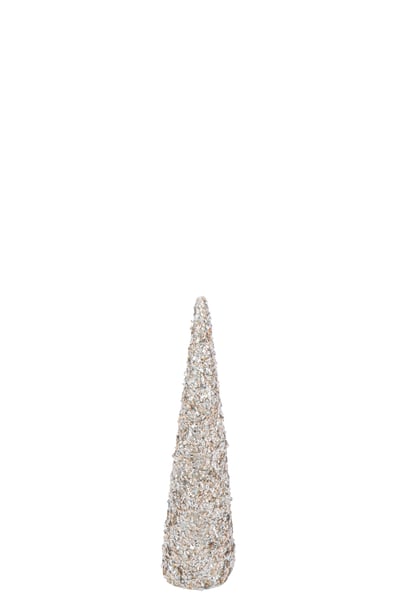 Cône sequins mousse champagne medium