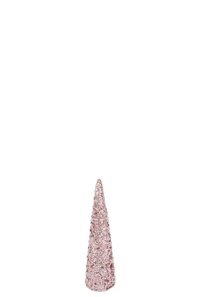 Cône sequins mousse rose clair small