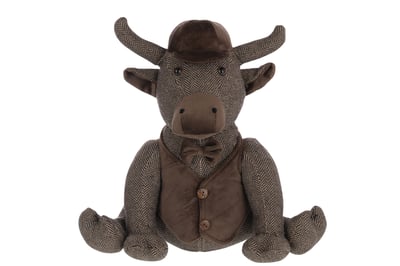 Cale-porte bull + chapeau polyester marron foncé