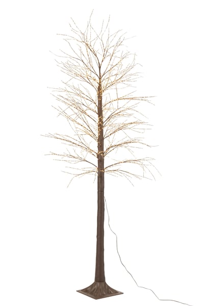 Arbre 3000 led plastique marron large
