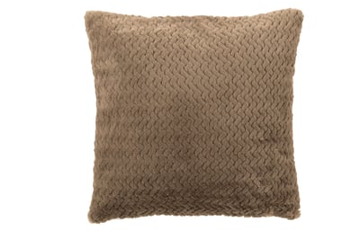 Coussin polyester marron foncé