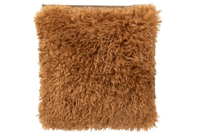 Coussin moutie polyester marron
