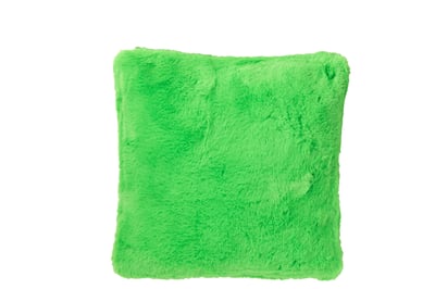 Coussin cutie polyester vert fluo