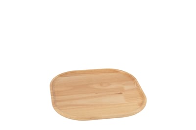 Plateau décoratif  bois de caoutchouc naturel small