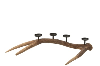 Chandelier antlers polyrésine marron small