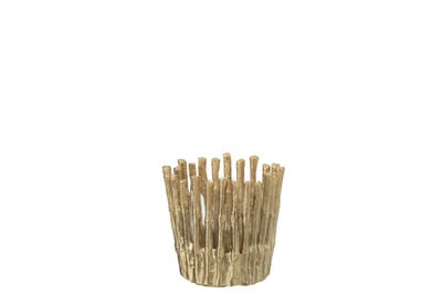 Chandelier aluminium doré small