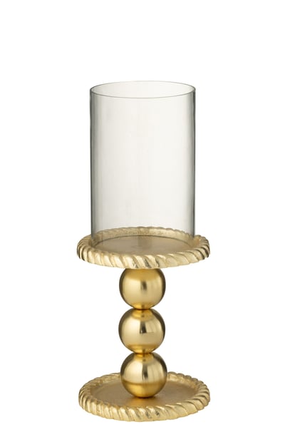 Chandelier aluminium doré small