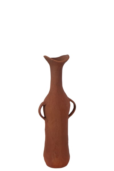 Vase aluminium terracotta small