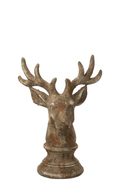 Cerf polyrésine taupe small