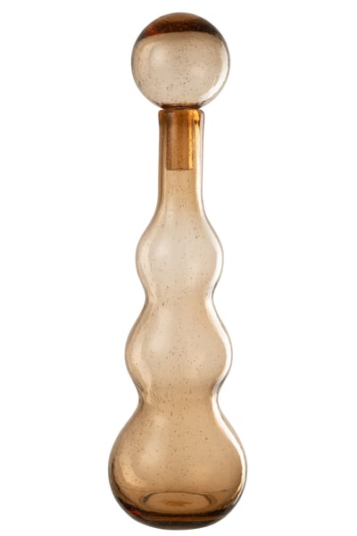 Flacon + bouchon carol verre caramel large