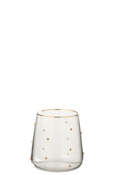 Verre pois verre transparent/doré