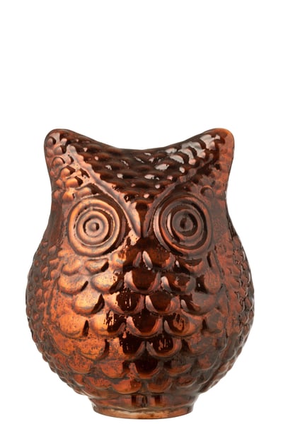 Hibou verre rouille