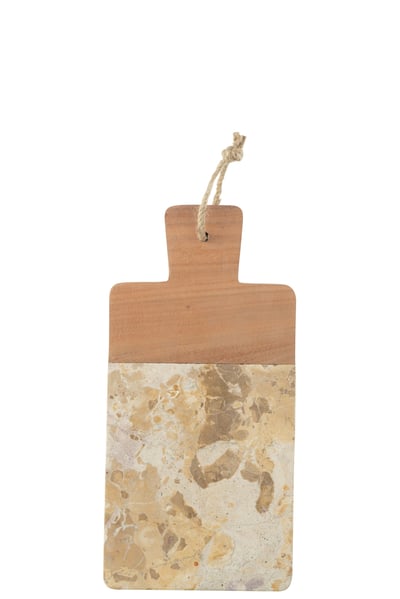 Plateau à fromage rectangle marbre beige/naturel large