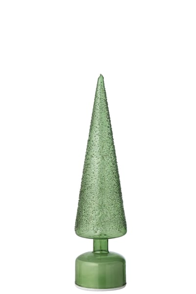 Arbre led tournant verre vert large