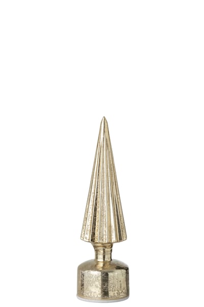 Arbre led tournant verre doré small