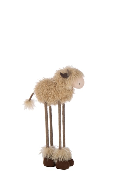 Vache téléscopique polyester marron foncé/beige small