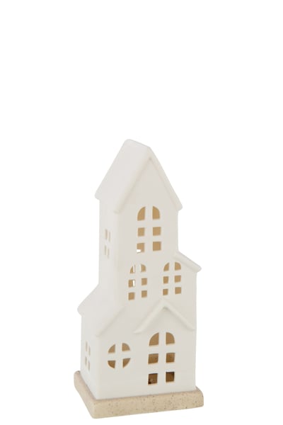 Maison led 4 fenêtres argile blanc