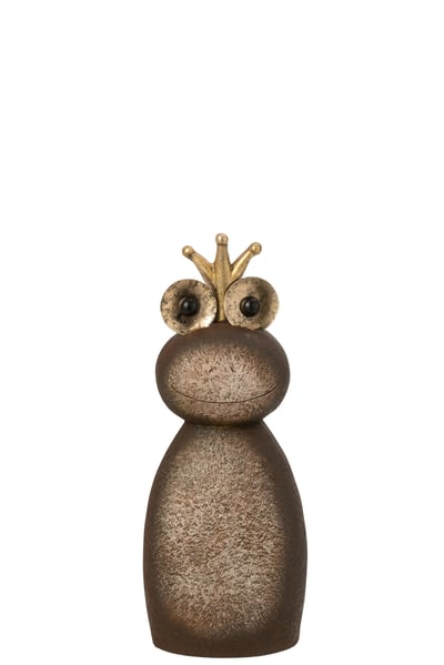 Grenouille couronne magnésium marron foncé/doré small