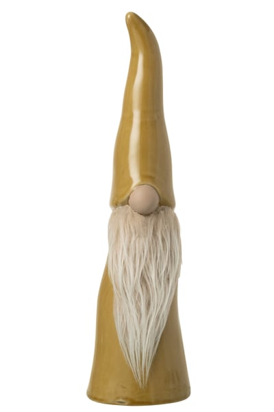 Lutin chapeau pointu porcelaine vert mousse large