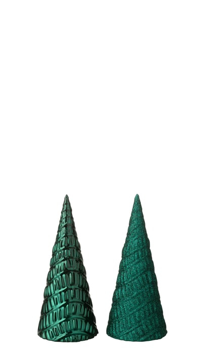Arbre plastique vert foncé assortiment de 2