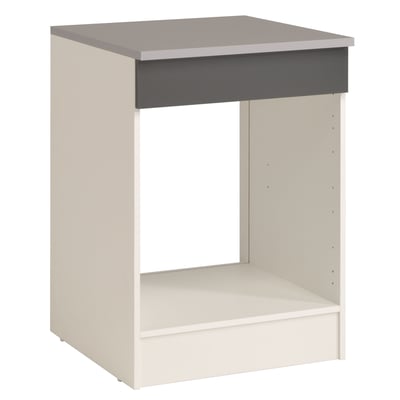 Meuble bas Oke 60 cm pour four et plaque de cuisson - gris
