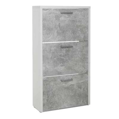 Armoire à chaussures Fulda 3 tiroirs - blanc/béton