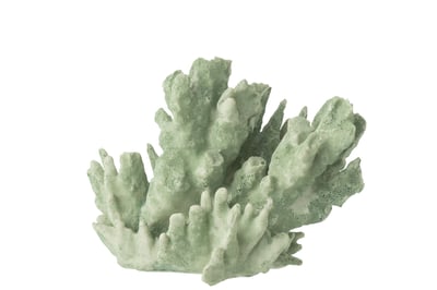 Corail polyrésine vert menthe large