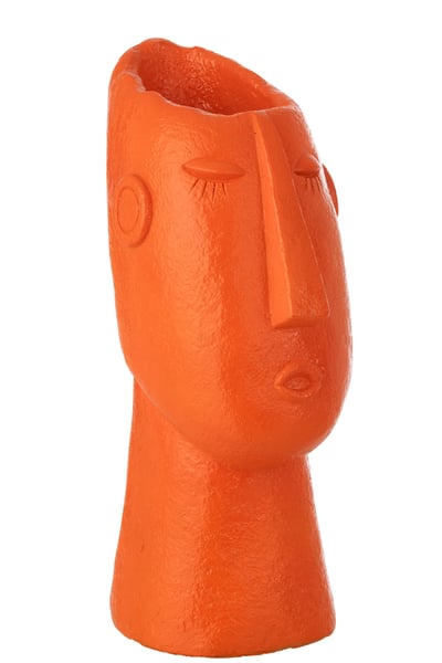 Vase visage extérieur mgo orange foncé