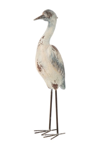 Oiseau extérieure antique magnésium bleu/blanc large