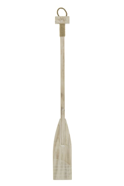 Pagaie déco blanchie bois de pin/corde naturel