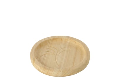 Plateau décoratif feuille bois de paulownia naturel small