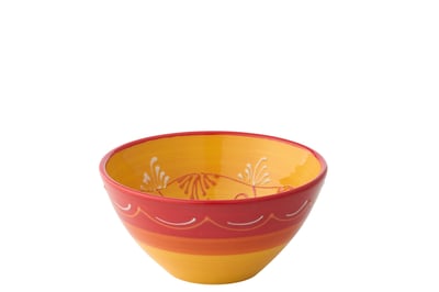 Bol céramique orange/rouge medium