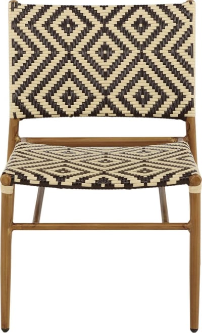 Fauteuil lounge Calapan Venture Design en aluminium et rotin synthétique - Beige/Marron - 69x77x56 cm