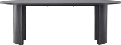 Table de salle à manger GRUNDSUND 100 x 220 cm - Noire / Certifiée FSC 100 %