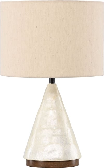 Lampe de table Donsö Venture Design - Capiz Gris clair