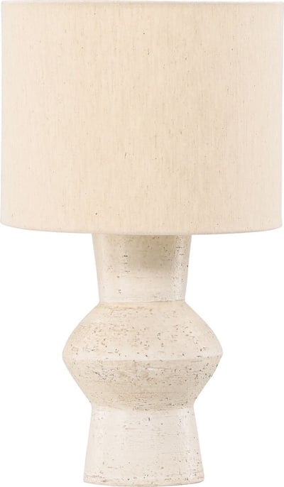 Lampe de table Valön Venture Design - Terre cuite et jute ivoire - Ø 31 cm