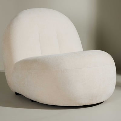Fauteuil Omaha - Polyester blanc - 84x65x61 cm