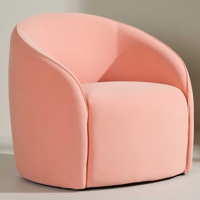 Fauteuil Neo polyester pêche 79x70x69 cm