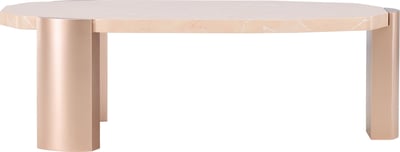 Table basse Kres 125 x 70,5 cm en MDF rose et doré Venture Design