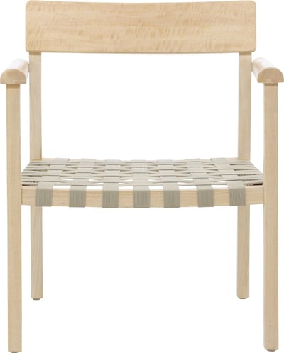 Fauteuil Krois Venture Design en bois de manguier naturel et tissu gris - 67x65x77 cm